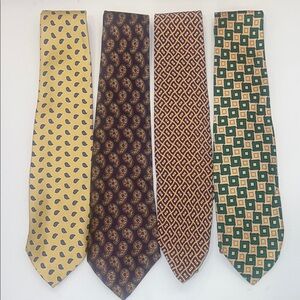 Polo by Ralph Lauren Yellow, Purple and Green Silk Ties